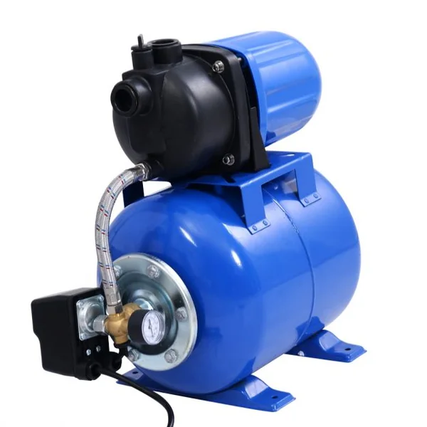 Pompe Électrique de Jardin 1200W Réservoir de Pression de 20L Débit Max 3800L/H Hauteur Aspiration 8m, 230V-50Hz, Bleu