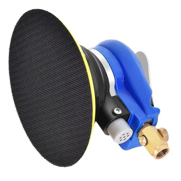 Ponceuse Orbitale Aléatoire Pneumatique 150mm 10000rpm Vitesse Réglable Pression D'air 6,3 Bars en Pvc Métal 17x15x12cm