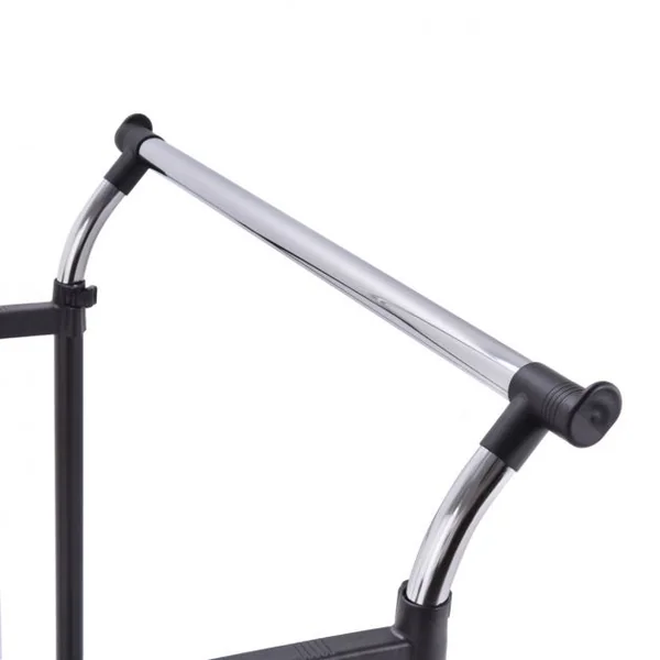 Portant à vêtement Porte-manteau sur roulettes avec étagère à chaussures hauteur réglable Double Barres