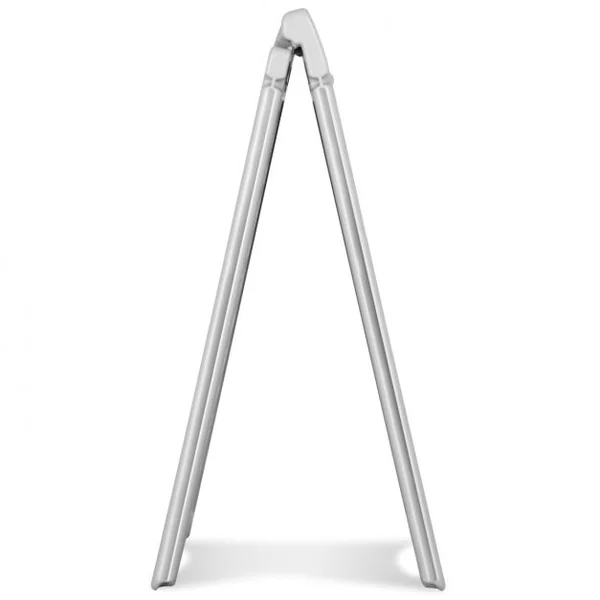 Porte-affiche A2 Panneau d’affichage Chevalet pour trottoir en HDPE 2 Films Plastiques Pliable 90,8x45,6x61cm Gris