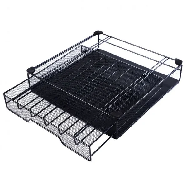 Porte-capsules de café Présentoir à tiroir pour 36 capsules de café Tiroir pour capsule à café, 32.5x32x7.5cm, Noir