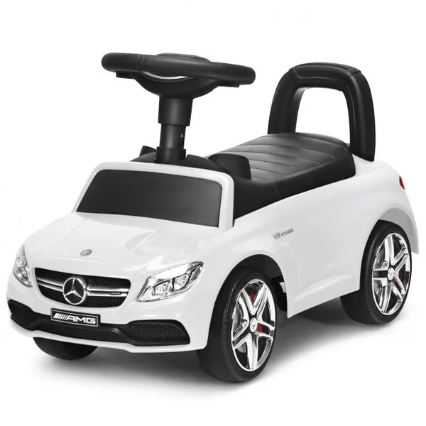 Porteur pour Enfants 12-36 Mois avec Klaxon Musique Rangement sous le Siège Blanc