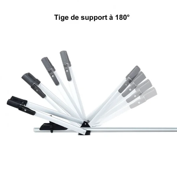 Porte-Vélo pour Barres de Toit avec Verrou Antivol pour 1 Vélo Capacité 15 Kg en Aluminium135x23,5x60cm Noir