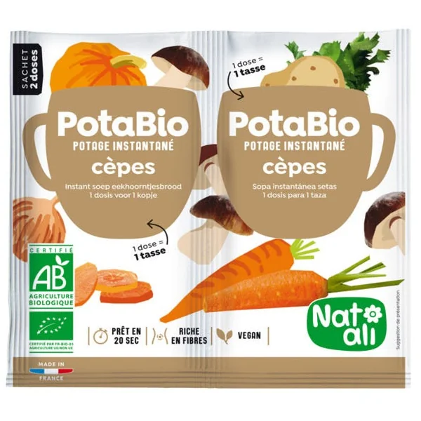 Potage instantané PotaBio cèpes sachet 2 doses