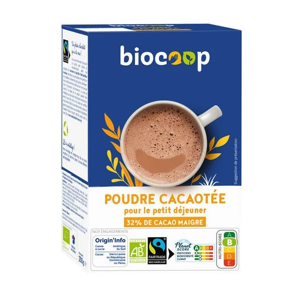 Poudre cacaotée pour le petit déjeuner