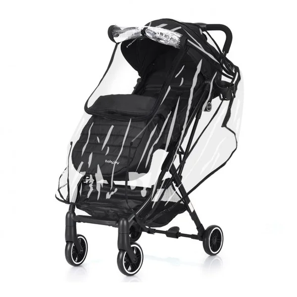 Poussette bébé enfant 2 en 1 avec la Ceinture de sécurité 5 Points, Pliable Ultra compacte, 81x47,5x104cm, Noir