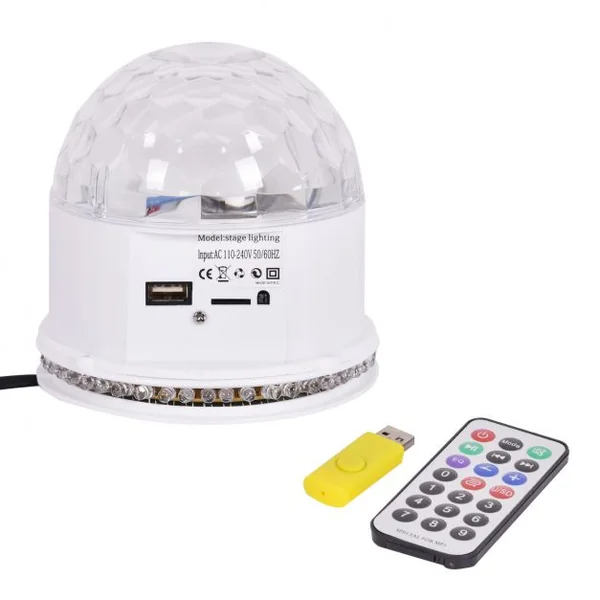 Projecteur cristal Boule LED RGB lampe MP3 lumière Magic éclairage Disco DJ scène effet