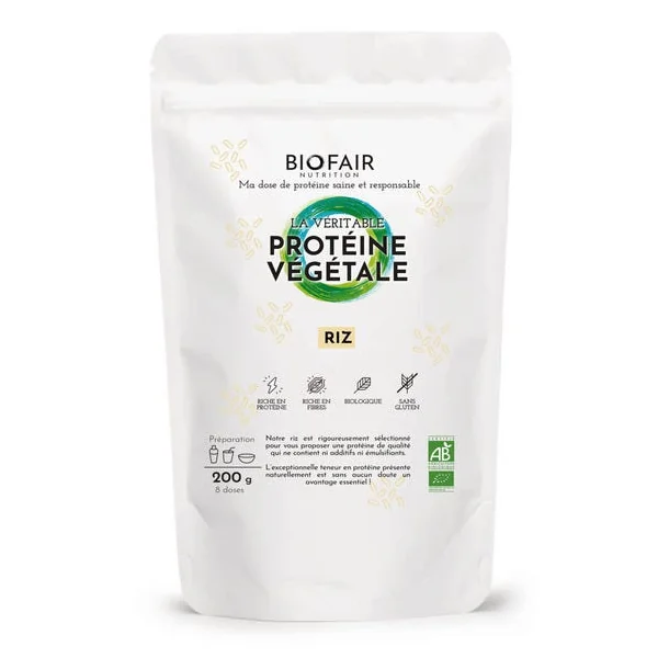 Protéine végétale riz brun nature 200g