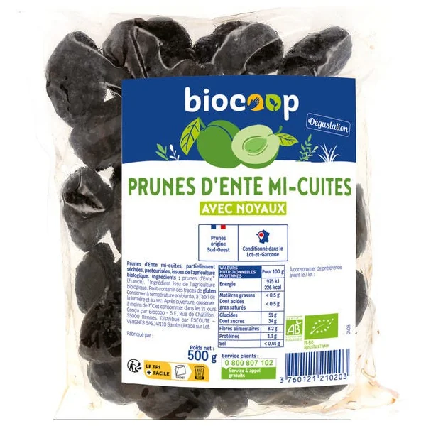 Prune d'Ente mi-cuite 500g