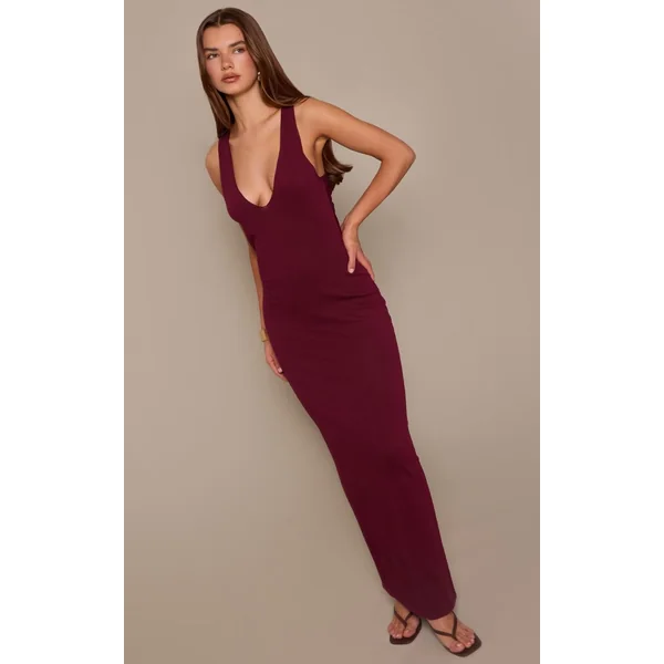 Prune Robe Maxi En Maille Fine Avec Détail Croisé