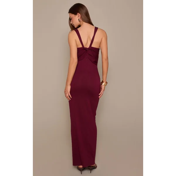 Prune Robe Maxi En Maille Fine Avec Détail Croisé