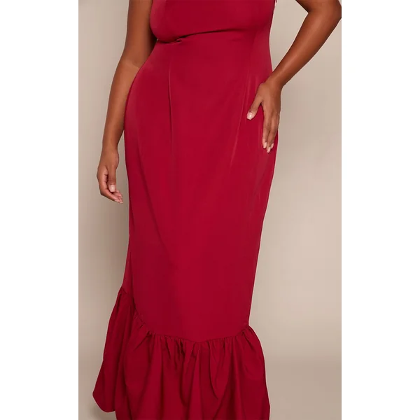 Prune Robe Maxi Grande Taille À Ourlet Péplum