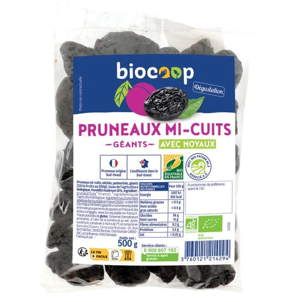 Pruneau mi-cuit géant avec noyau 500g