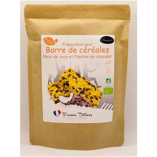 Préparation barre noix de coco pépites de chocolat 180g