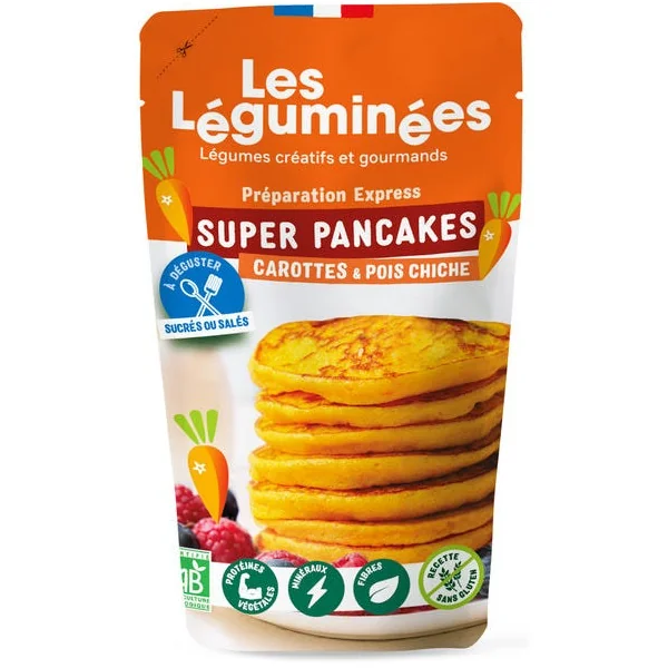 Préparation pancake carotte pois chiche 180g