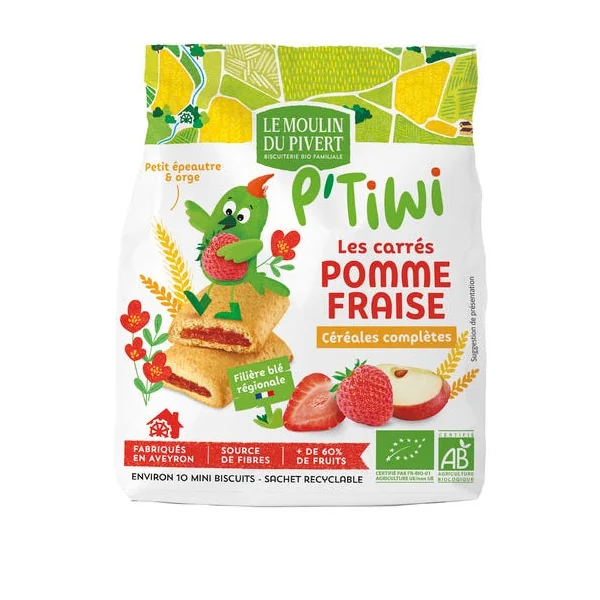 P'tiwi carrés pomme fraise 120g