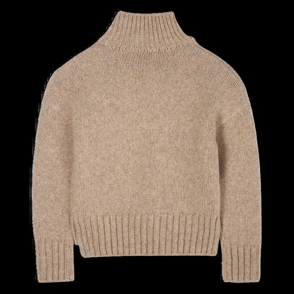 Pull en laine camel chiné col montant fille Zadig & Voltaire H25 - Soins Bébé Naturels & Produits Maman Après Naissance