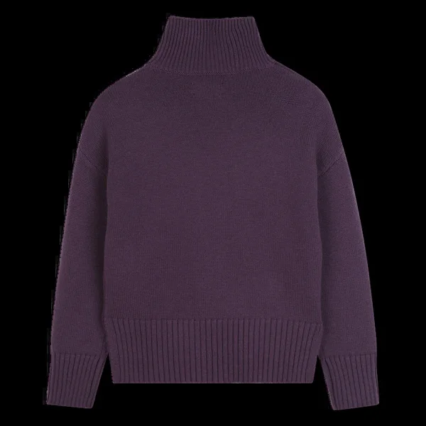 Pull en laine violet chiné col montant fille Zadig & Voltaire H25 - Soins Bébé Naturels & Produits Maman Après Naissance