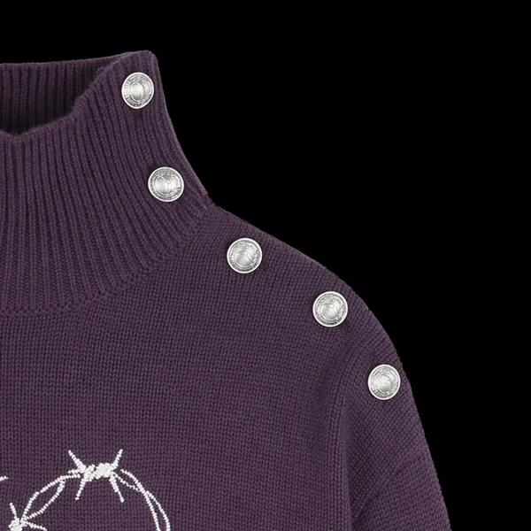 Pull en laine violet chiné col montant fille Zadig & Voltaire H25 - Soins Bébé Naturels & Produits Maman Après Naissance