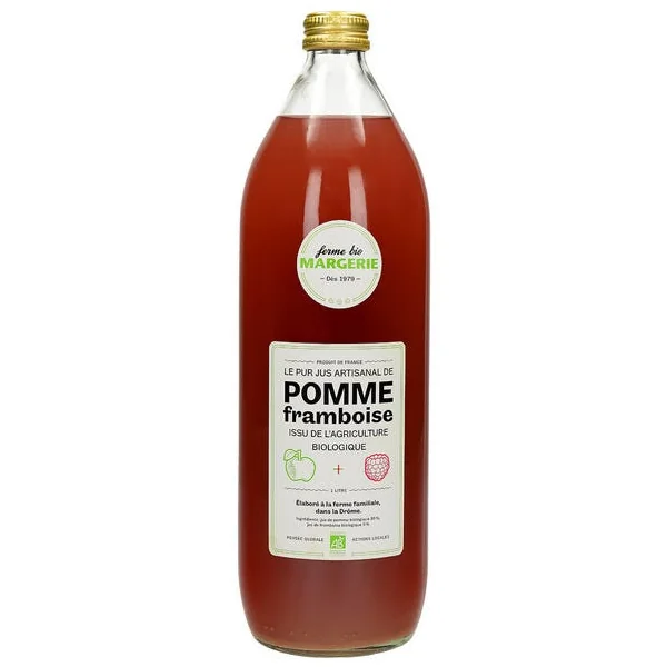 Pur jus artisanal de pomme framboise 1L