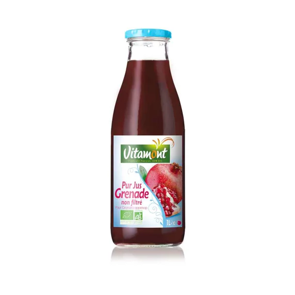 Pur jus de grenade bio non filtré - 1L