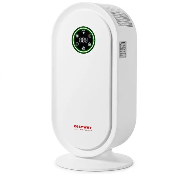 Purificateur d'Air 50w pour Pièces de 30-40m²avec Système de Capteur Intelligent Minuterie Affichage Led 27x17,6x60cm