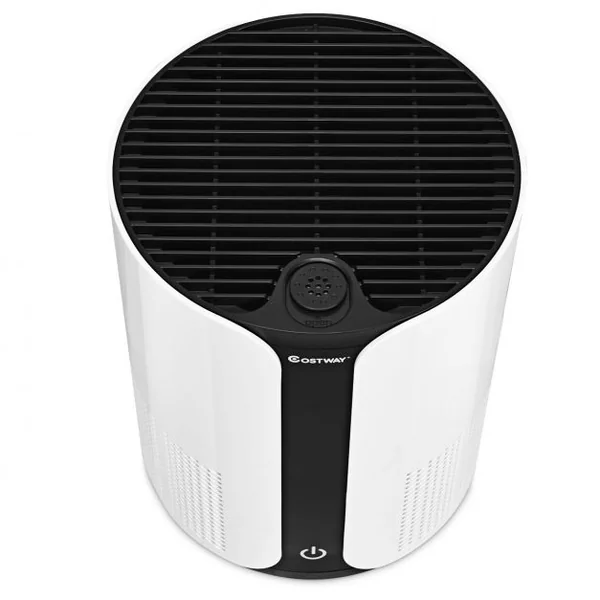 Purificateur D’air Silencieux et Puissant Cadr 150m3/h Réglables à 3 Vitesses Superficie 18m² 21x21x28cm Blanc+Noir