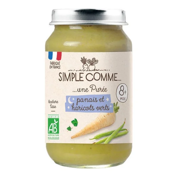 Purée panais haricots verts pot 200g