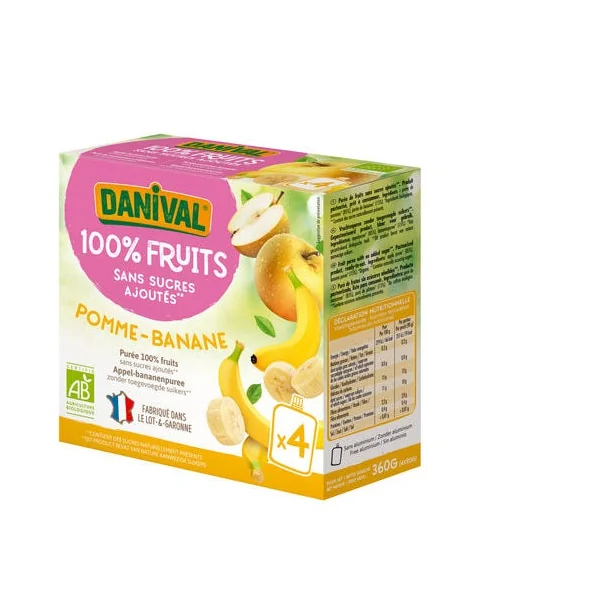 Purée pomme banane 4x90g