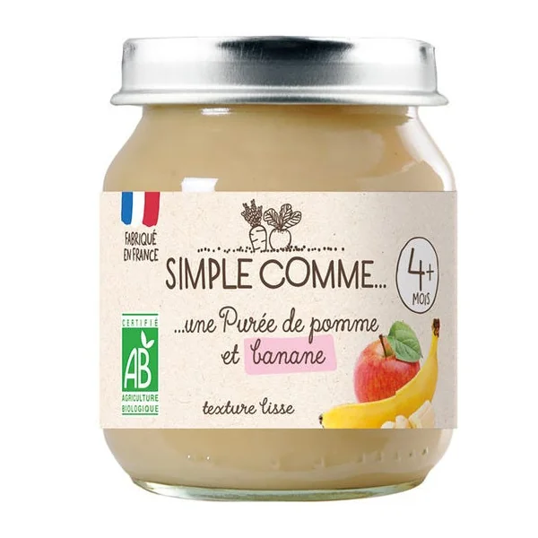 Purée pomme banane pot 125g