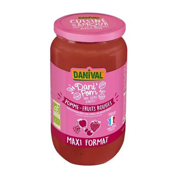 Purée pomme fruits rouges 1,05kg
