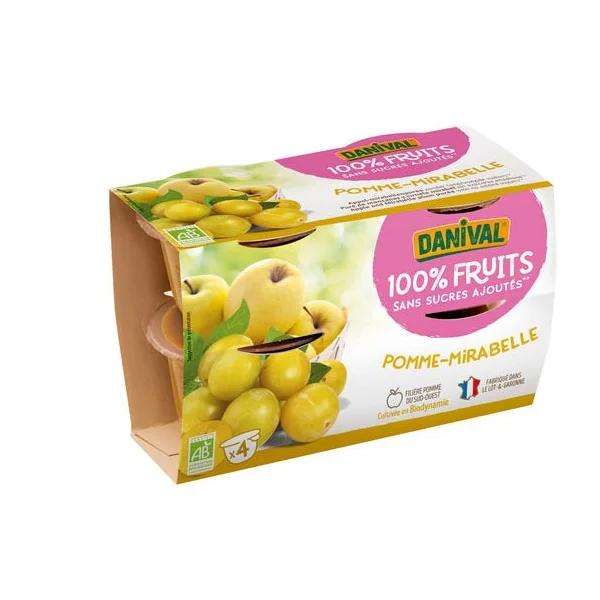 Purée pomme mirabelle 4x100g