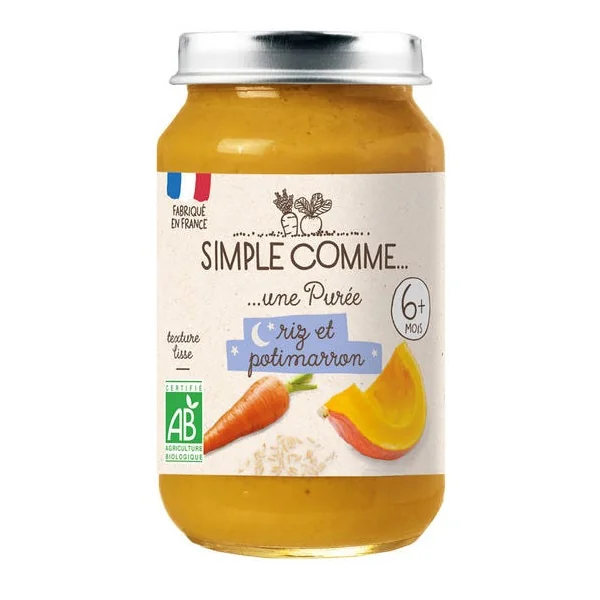 Purée riz potimarron pot 190g
