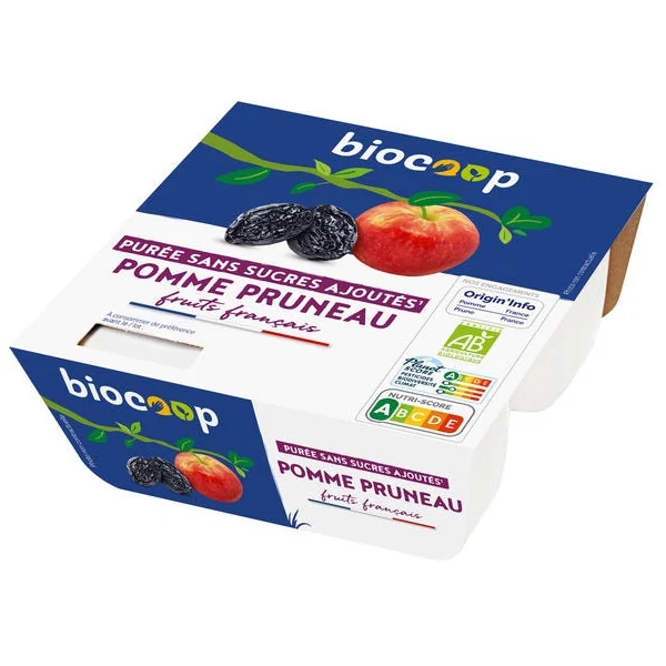 Purée sans sucres ajoutés pomme pruneau 4x100g