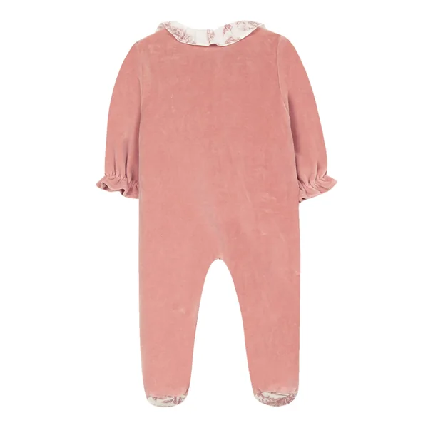 Pyjama rose moyen en velours babygirl Tartine et Chocolat - Soins Bébé Naturels & Produits Maman Après Naissance