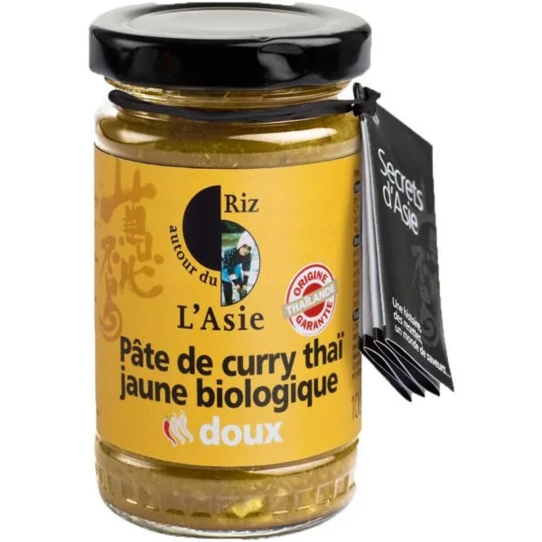 Pâte de curry thaï jaune biologique