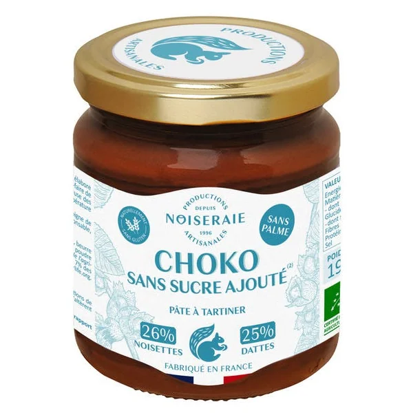 Pâte à tartiner sans sucre ajouté 190g