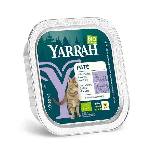 Pâtée poulet dinde légumes aloe vera pour chat 100g