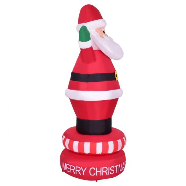 Père noël gonflable rotatif 180 CM Décoration de Noël Ventilateur Kit de fixation Décoration domestique et commerciale