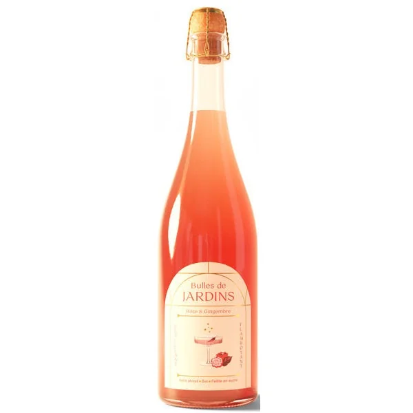 Pétilant sans alcool Bulles de Jardins rose & gingembre 75cl