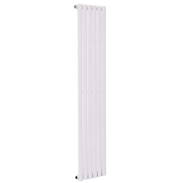 Radiateur Chauffage Central à Eau Vertical pour Chambre et Salle de Bain 6 Rangées en Acier, 160x36x5,8cm, Blanc