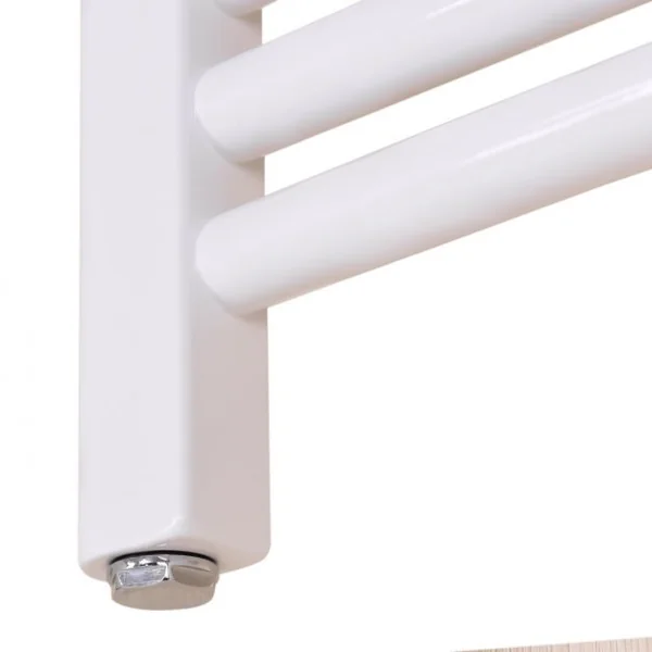 Radiateur sèche-serviettes Porte-serviettes électrique Barres pour serviettes électrique mural en fer 100 x 60 cm, Blanc