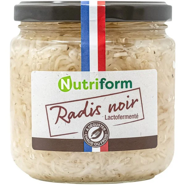 Radis noir lactofermenté 275g net égoutté