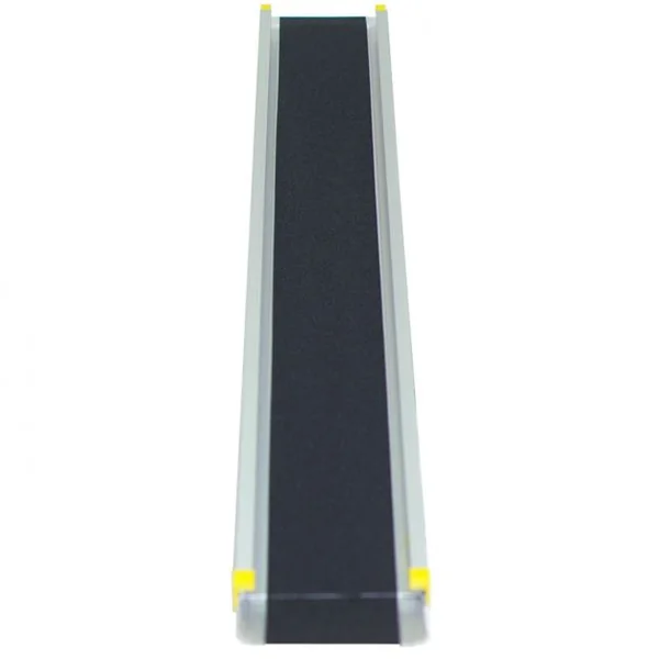 Rampe Télescopique Antidérapante pour Fauteuil Roulant Réglable 270kg max en Aluminium, 133/200/233x19x5cm, Noir