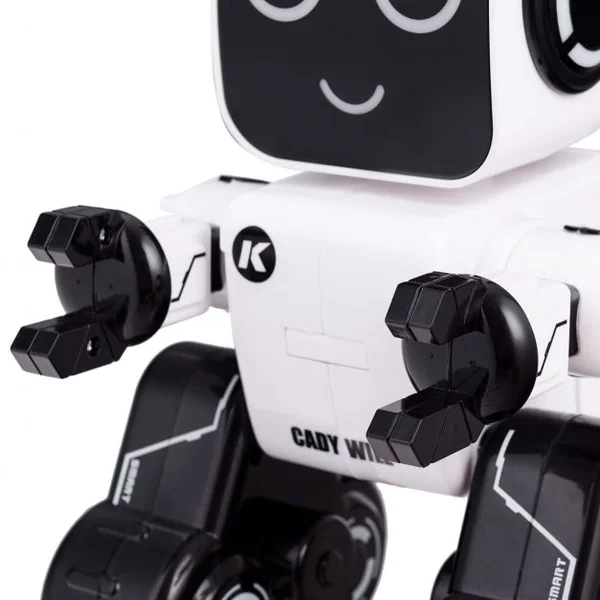 Rc Robot Intelligent Radiocommandé pour Enfant Danse et Chante Distance 15m en Abs 257x168x141cm Blanc