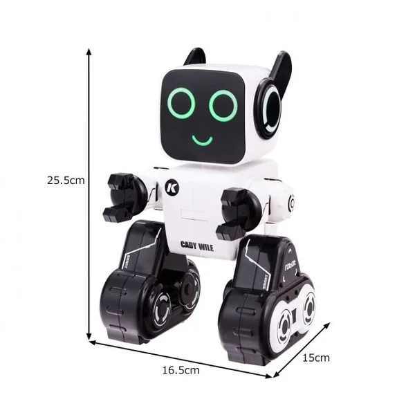 Rc Robot Intelligent Radiocommandé pour Enfant Danse et Chante Distance 15m en Abs 257x168x141cm Blanc