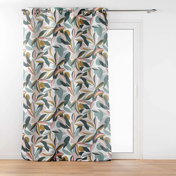 Rideau à œillets imprimé LAVINIA polyester multicolore 140x260cm