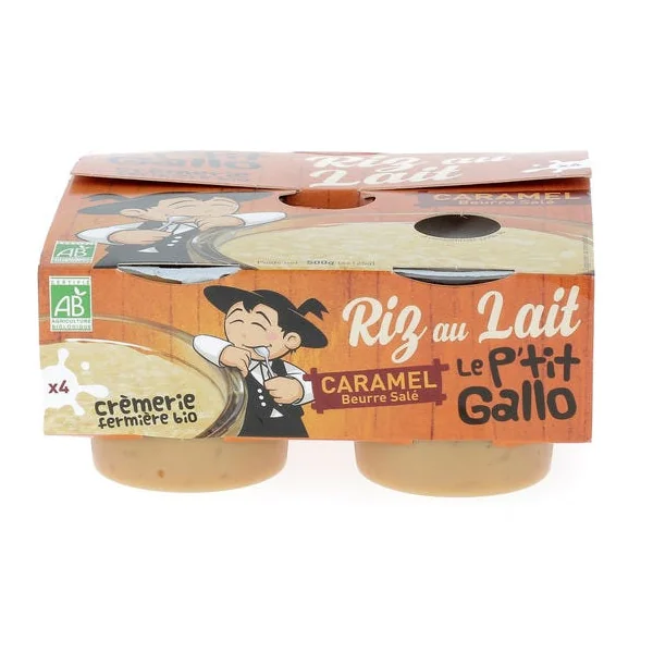 Riz au lait caramel beurre salé 4x125g