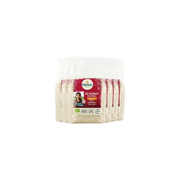 Riz basmati blanc bio et équitable - Lot de 6x1kg
