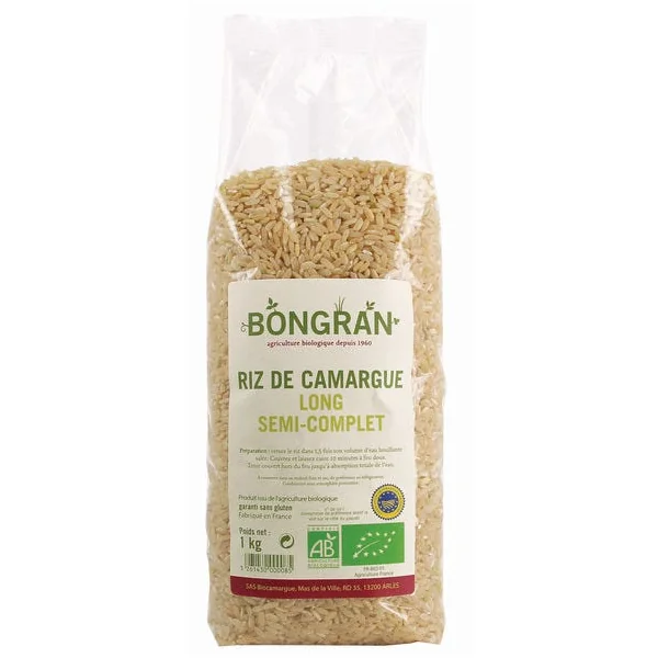 Riz de camargue long 1/2 complet 1kg
